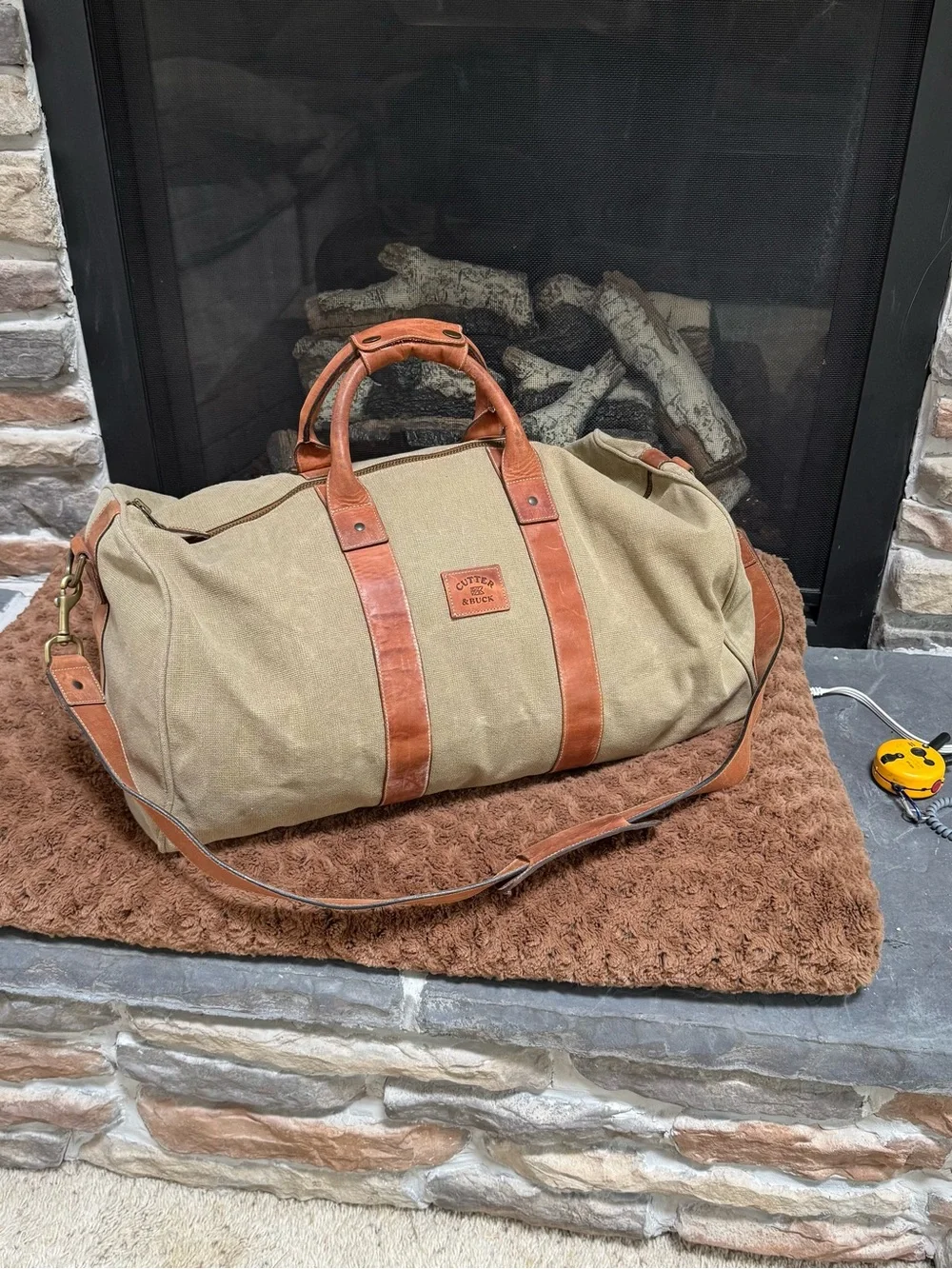 Cutter & Buck Canvas & Leather Weekender Duffel Bag